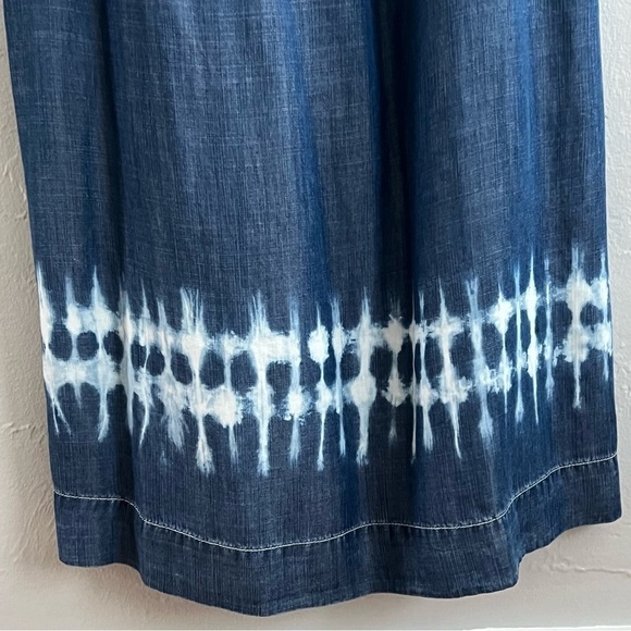 NWT Chico’s Tencel Tie Dye Maxi Tank Dress Blue Size 00 (XS) - Picture 7 of 13